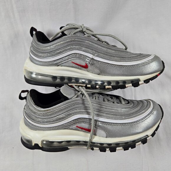 Nike Air Max 97 OG Silver Bullet 2022 Metallic Sneakers Women's 9 - Picture 3 of 8